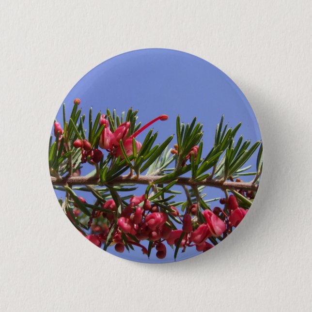 Macaron Rond 5 Cm Bouton Grevillea (Devant)