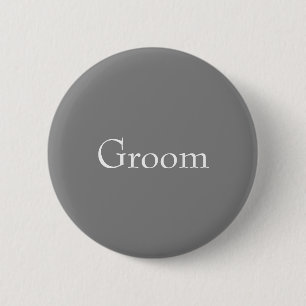 Macaron Rond 5 Cm Bouton gris de marié