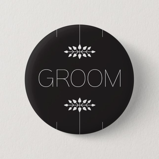 Macaron Rond 5 Cm Bouton Groom (Devant)