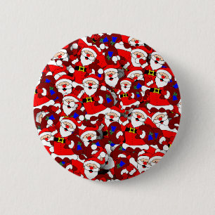 Macaron Rond 5 Cm bouton happy père Noël