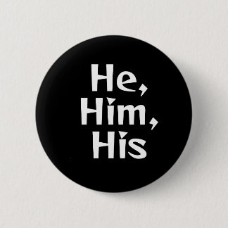 Macaron Rond 5 Cm Bouton He/Him Pronoun