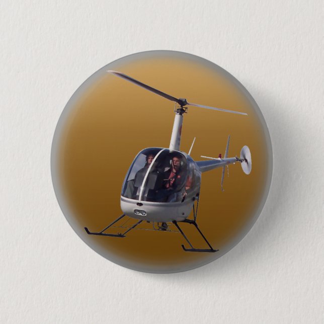 Macaron Rond 5 Cm Bouton Hélicoptère / Bouton Hélicoptère Cool Pin (Devant)