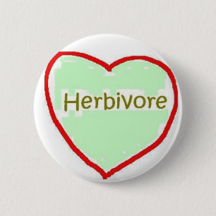 Macaron Rond 5 Cm Bouton herbivore de coeur