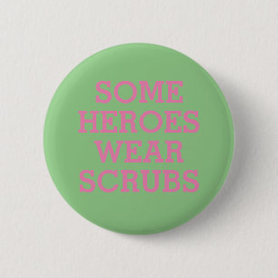 Macaron Rond 5 Cm Bouton Heroes in Scrubs