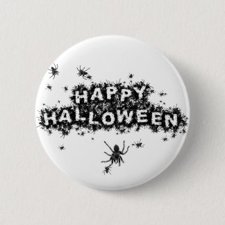 Macaron Rond 5 Cm Bouton heureux d'araignée de Halloween