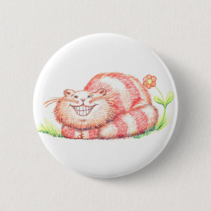 Macaron Rond 5 Cm Bouton heureux de chat