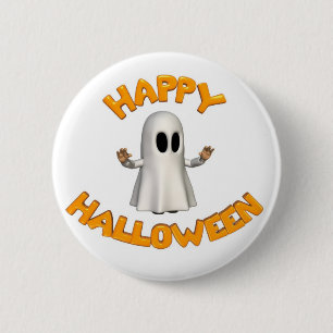 Macaron Rond 5 Cm Bouton heureux de Halloween