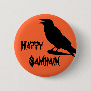 Macaron Rond 5 Cm Bouton heureux de Samhain