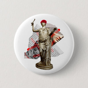 Macaron Rond 5 Cm Bouton Hipster Statue