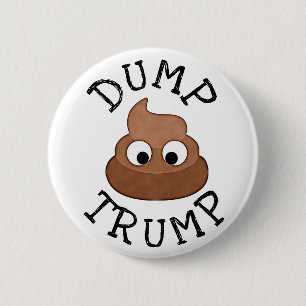 Macaron Rond 5 Cm Bouton humoristique Trump Poopie Pile