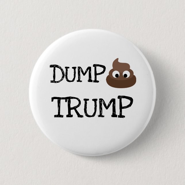 Macaron Rond 5 Cm Bouton humoristique Trump Poopie Pile (Devant)