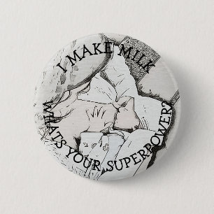 Macaron Rond 5 Cm Bouton Humour d'allaitement