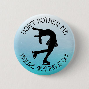 Macaron Rond 5 Cm Bouton Humour de l'indicateur de patinage sur glac