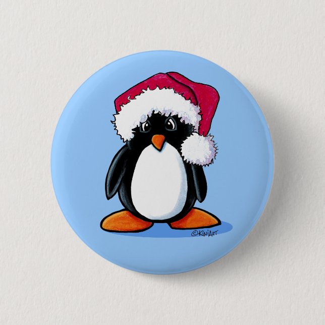 Macaron Rond 5 Cm Bouton Humphrey Penguin (Devant)