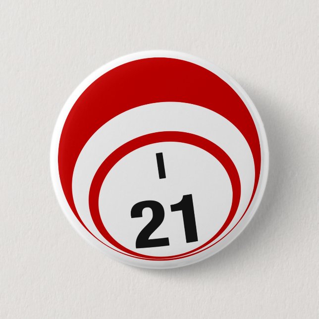 Macaron Rond 5 Cm Bouton I21 Bingo Ball (Devant)