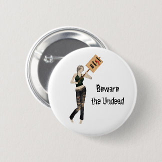 Macaron Rond 5 Cm Bouton I de la protestation de la fille Zombie Pin