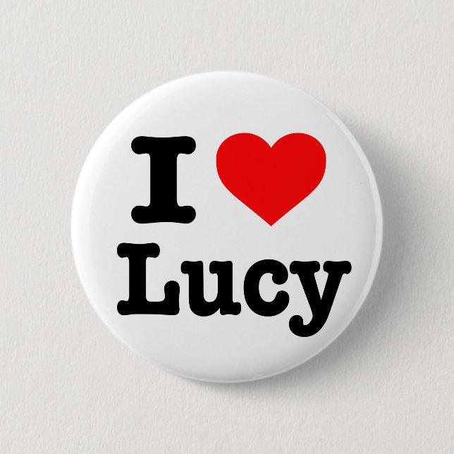 Macaron Rond 5 Cm Bouton "I love Lucy" (Devant)