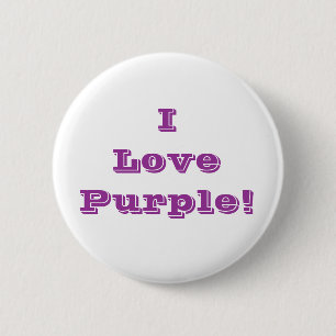 Macaron Rond 5 Cm Bouton I Love Purple