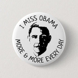 Macaron Rond 5 Cm Bouton I Miss Barack Obama