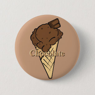 Macaron Rond 5 Cm Bouton Icecream chocolat