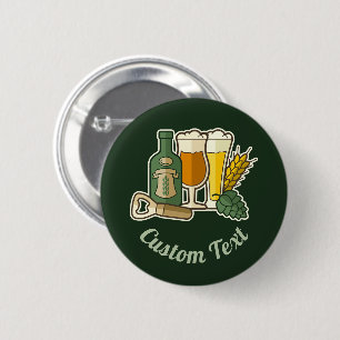 Macaron Rond 5 Cm Bouton Icônes de bière