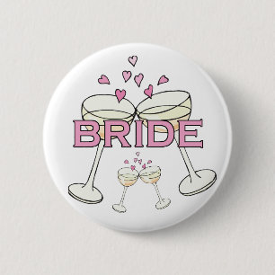 Macaron Rond 5 Cm Bouton ID du Mariage de mariée