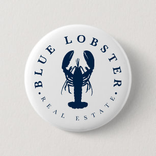 Macaron Rond 5 Cm Bouton Immobilier Homard Bleu