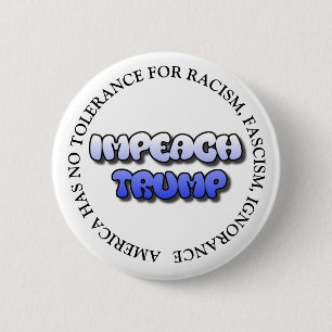 MACARON ROND 5 CM BOUTON IMPEACH TRUMP ANTI DONALD TRUMP