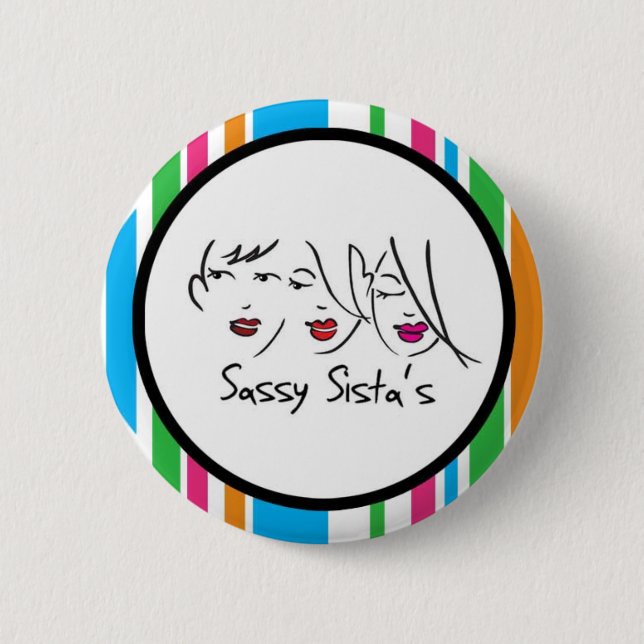 Macaron Rond 5 Cm Bouton impertinent du logo de Sista (Devant)