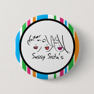 Macaron Rond 5 Cm Bouton impertinent du logo de Sista