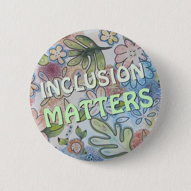 Macaron Rond 5 Cm Bouton Inclusion Matters (Devant)