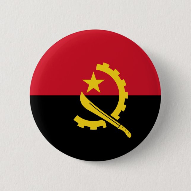 Macaron Rond 5 Cm Bouton Indicateur Angola (Devant)