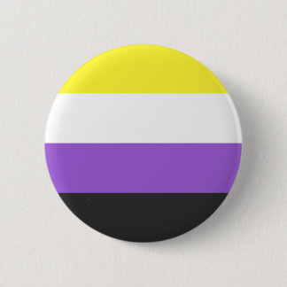 Macaron Rond 5 Cm Bouton Indicateur de la fierté non binaire