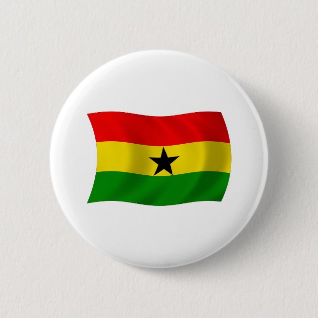 Macaron Rond 5 Cm Bouton Indicateur Ghana (Devant)