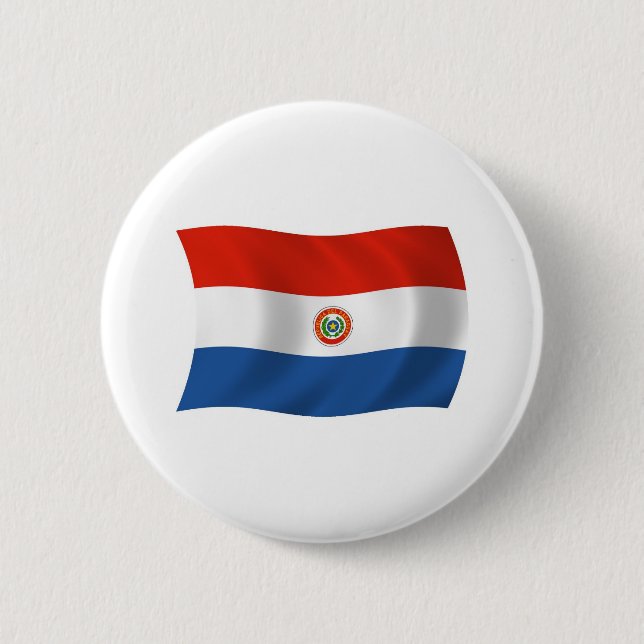 Macaron Rond 5 Cm Bouton Indicateur Paraguay (Devant)