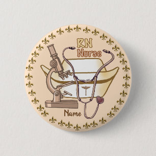 Macaron Rond 5 Cm Bouton Infirmière de la RN cool
