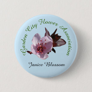 Macaron Rond 5 Cm Bouton - Insigne de nom du club de fleurs