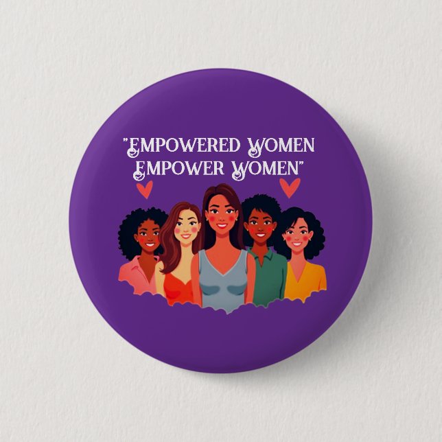Macaron Rond 5 Cm Bouton Inspiration pour l'autonomisation des femme (Devant)
