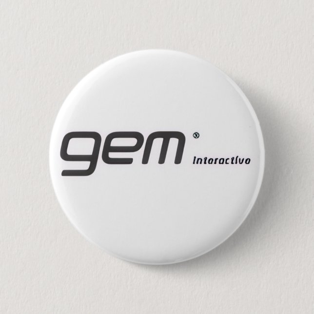Macaron Rond 5 Cm bouton interactif gem, interactif gem (Devant)