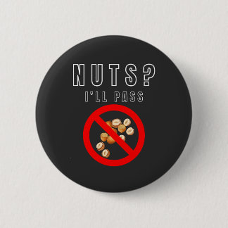 Macaron Rond 5 Cm Bouton Interdit aux Noix
