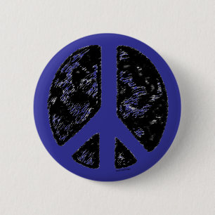 Macaron Rond 5 Cm Bouton inverti de paix