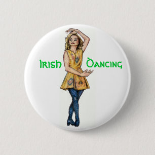 Macaron Rond 5 Cm Bouton irlandais de danse
