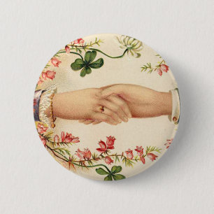 Macaron Rond 5 Cm Bouton irlandais romantique de mariage