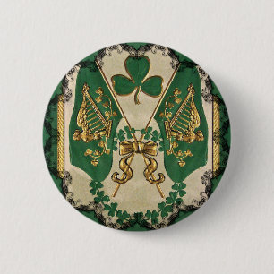 Macaron Rond 5 Cm Bouton irlandais St. Patrick's Day