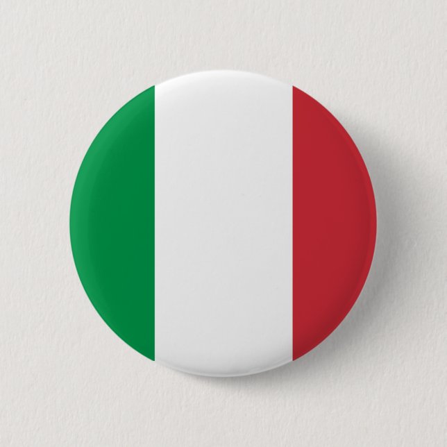 Macaron Rond 5 Cm Bouton italien de drapeau (Devant)