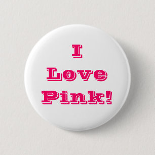 Macaron Rond 5 Cm Bouton J'aime rose