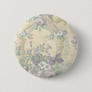 Macaron Rond 5 Cm Bouton Jardin de fleurs violettes
