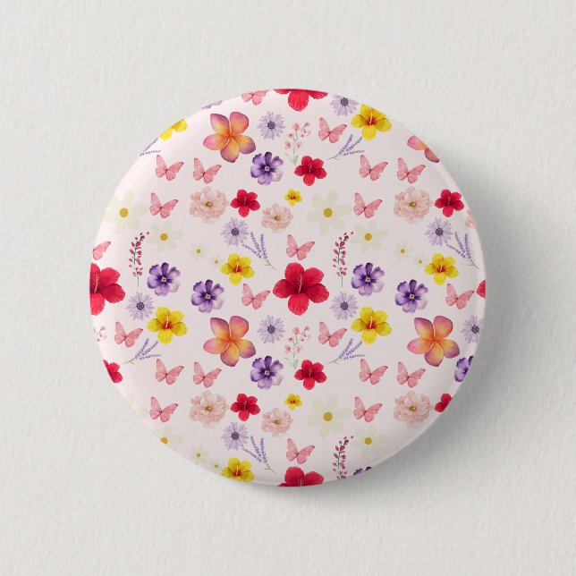 Macaron Rond 5 Cm Bouton Jardin lunaire (Devant)
