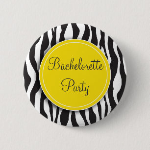 Macaron Rond 5 Cm Bouton jaune de partie de Bachelorette