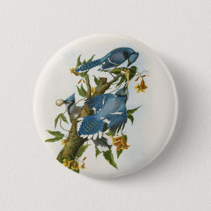 Macaron Rond 5 Cm Bouton Jay Bleu